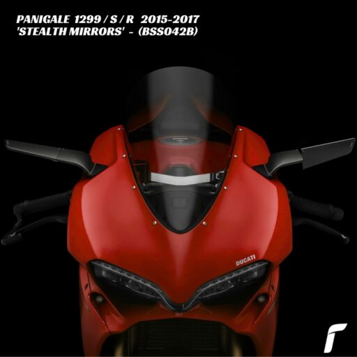 Rizoma Stealth Mirrors - BLACK - BSS042B - Ducati Panigale 1299 / S / R 2015-2017