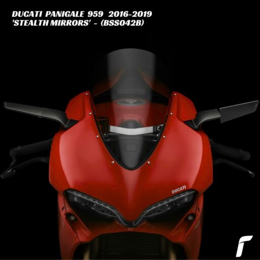 Rizoma Stealth Mirrors - BLACK - BSS042B - Ducati Panigale 959 2016-2019