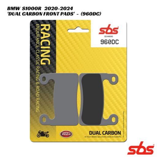 SBS Dual Carbon Racing Front Brake Pads - 960DC - BMW S1000R 2020-2024