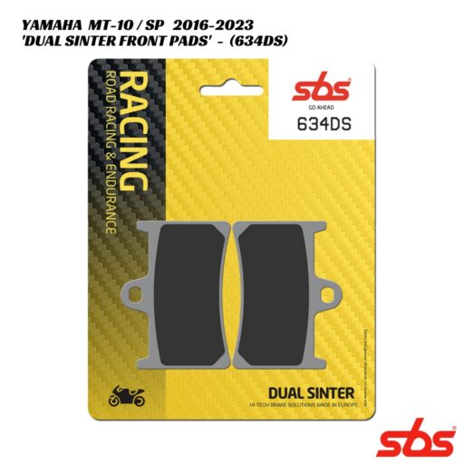 SBS Dual Sinter Racing Front Brake Pads - 634DS - Yamaha MT-10 / SP 2016-2023