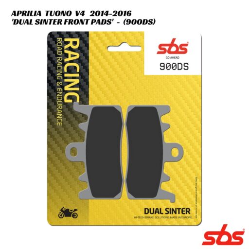 SBS Dual Sinter Racing Front Brake Pads - 900DS - Aprilia Tuono V4 2014-2016