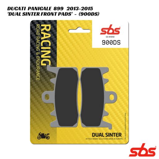 SBS Dual Sinter Racing Front Brake Pads - 900DS - Ducati Panigale 899 2013-2015