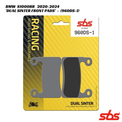 SBS Dual Sinter Racing Front Brake Pads - 960DS-1 - BMW S1000RR 2020-2024