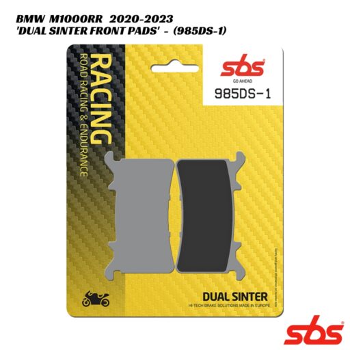 SBS Dual Sinter Racing Front Brake Pads - 985DS-1 - BMW M1000RR 2020-2023