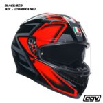 AGV K3 Helmet - COMPOUND - BLACK/RED