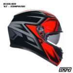 AGV K3 Helmet - COMPOUND - BLACK/RED