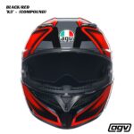 AGV K3 Helmet - COMPOUND - BLACK/RED