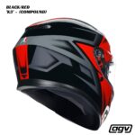 AGV K3 Helmet - COMPOUND - BLACK/RED