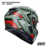 AGV K3 Helmet - DECEPT - MATT BLACK/GREEN/RED