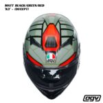 AGV K3 Helmet - DECEPT - MATT BLACK/GREEN/RED
