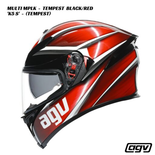 AGV K5 S Helmet - MULTI MPLK - TEMPEST BLACK/RED