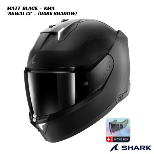 Shark Skwal i3 - Dark Shadow Matt KMA - Extra Dark Visor Included
