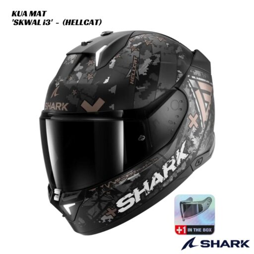 Shark Skwal i3 - Hellcat Matt KUA - Extra Blue Visor Included