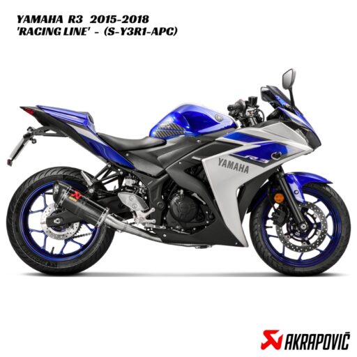 Akrapovič Racing Line Carbon Full Exhaust - S-Y3R1-APC - Yamaha R3 2015-2018