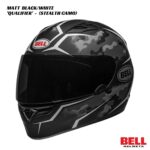 Bell Qualifier Stealth Camo Helmet - MATT BLACK/WHITE