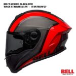 Bell Race Star DLX Flex Carbon Helmet - Tantrum 2 - MATT/GLOSS BLACK/RED