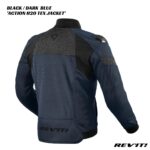 Revit Action H2O Motorcycle Textile Jacket - BLACK/DARK BLUE