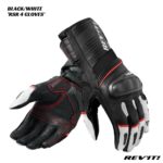 Revit RSR 4 Leather Gloves - FGS176 - BLACK/WHITE