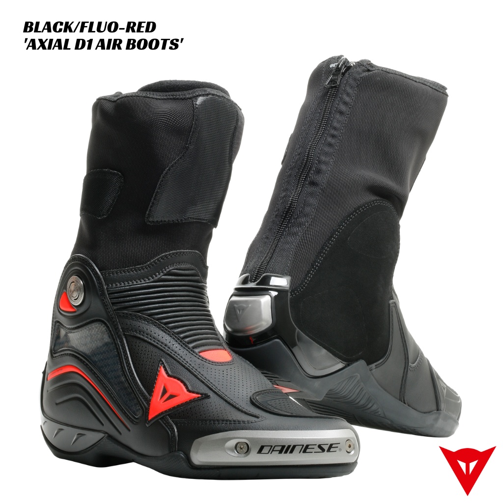 Dainese Axial D1 Air Boots - BLACK/FLUO-RED