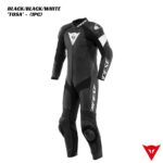 Dainese TOSA 1PC Leather Suit - BLACK/BLACK/WHITE