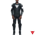 Dainese TOSA 1PC Leather Suit - BLACK/BLACK/WHITE