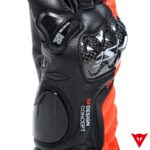 Dainese Carbon 4 Long Leather Gloves - BLACK/FLUO-RED/WHITE