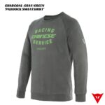 Dainese Paddock Sweatshirt - CHARCOAL-GRAY/GREEN