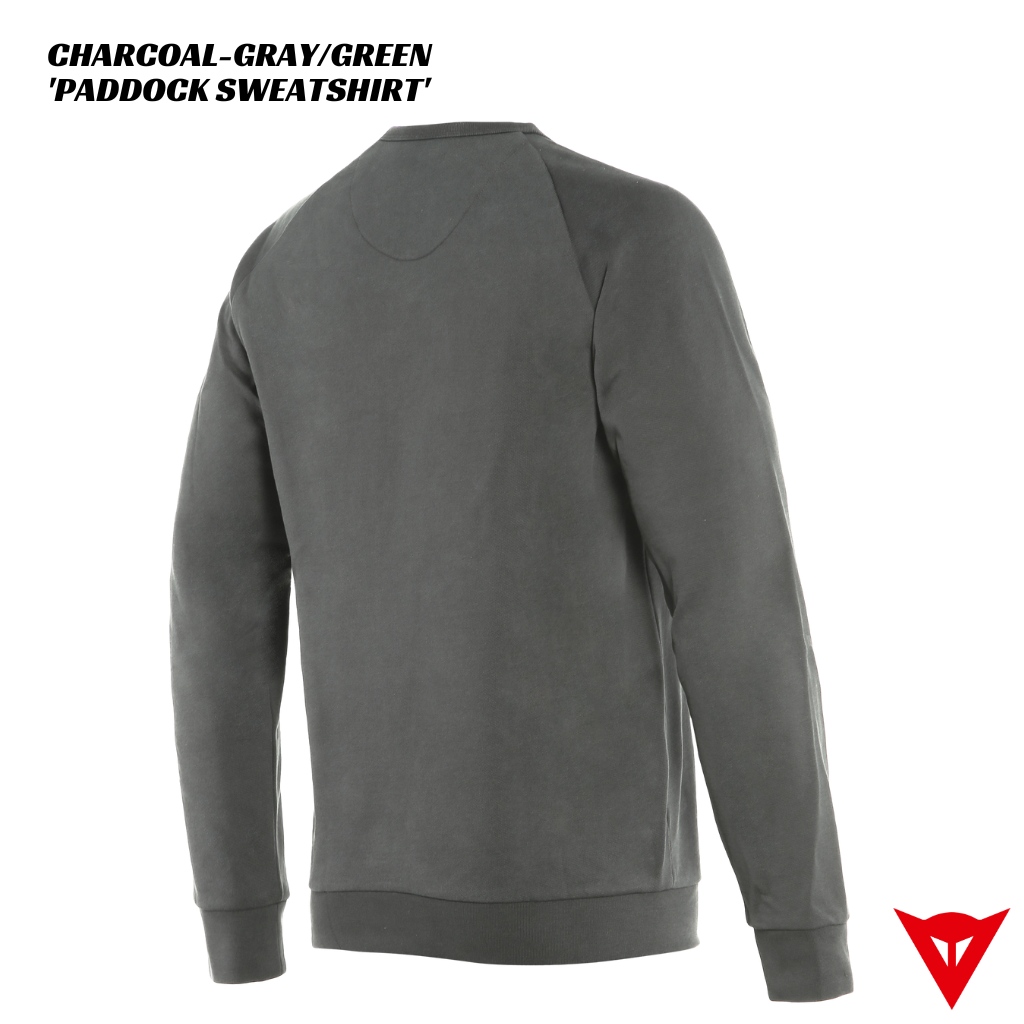 Dainese Paddock Sweatshirt - CHARCOAL-GRAY/GREEN