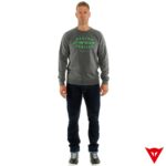 Dainese Paddock Sweatshirt - CHARCOAL-GRAY/GREEN