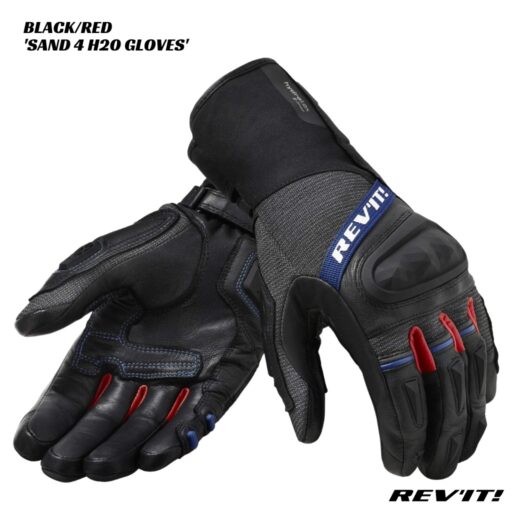 Revit Sand 4 H20 Gloves - BLACK/RED