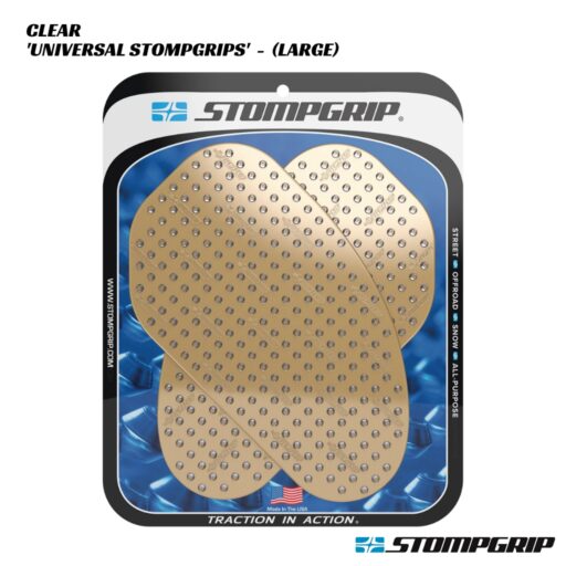 Stompgrip Universal Tank Grips - LARGE - Clear