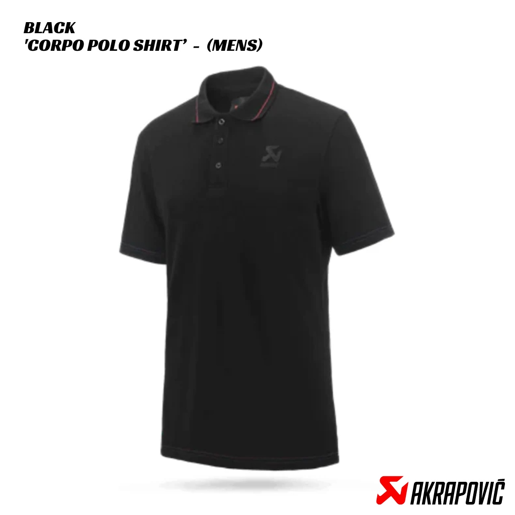 Akrapovic Corpo Men's Polo Shirt BLACK