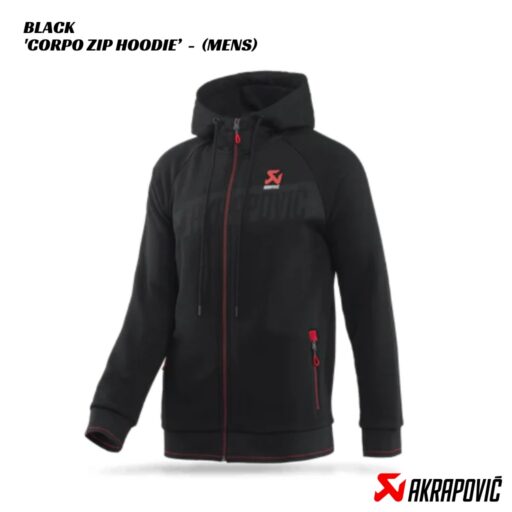 Akrapovic Corpo Zip Men's Hoodie BLACK