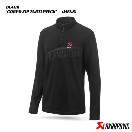 Akrapovic Corpo Zip Turtleneck Hoodie Men's BLACK 1