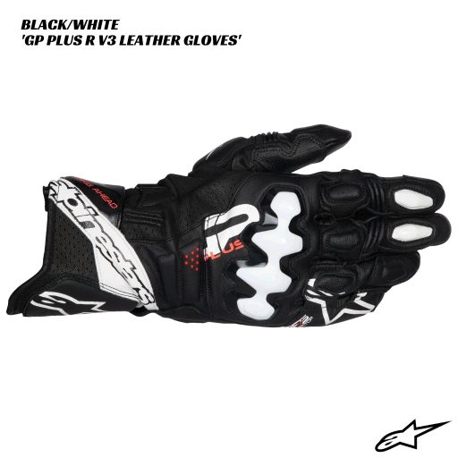 Alpinestars GP Plus R V3 Leather Gloves - BLACK/WHITE
